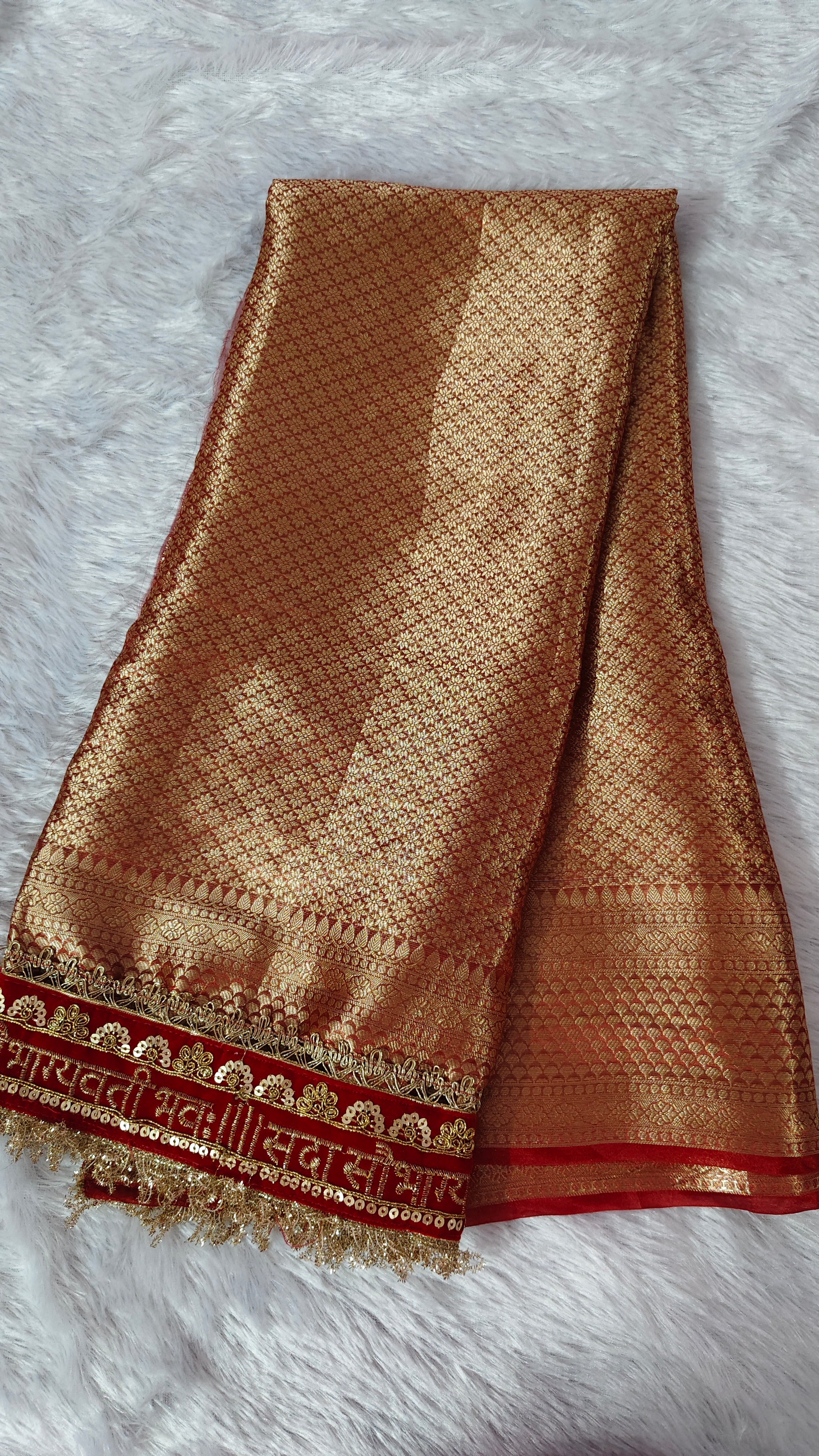 Teejh - Pure tissue silk hand embroidery saree