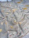 Pure banarasi tissue chiffon saree