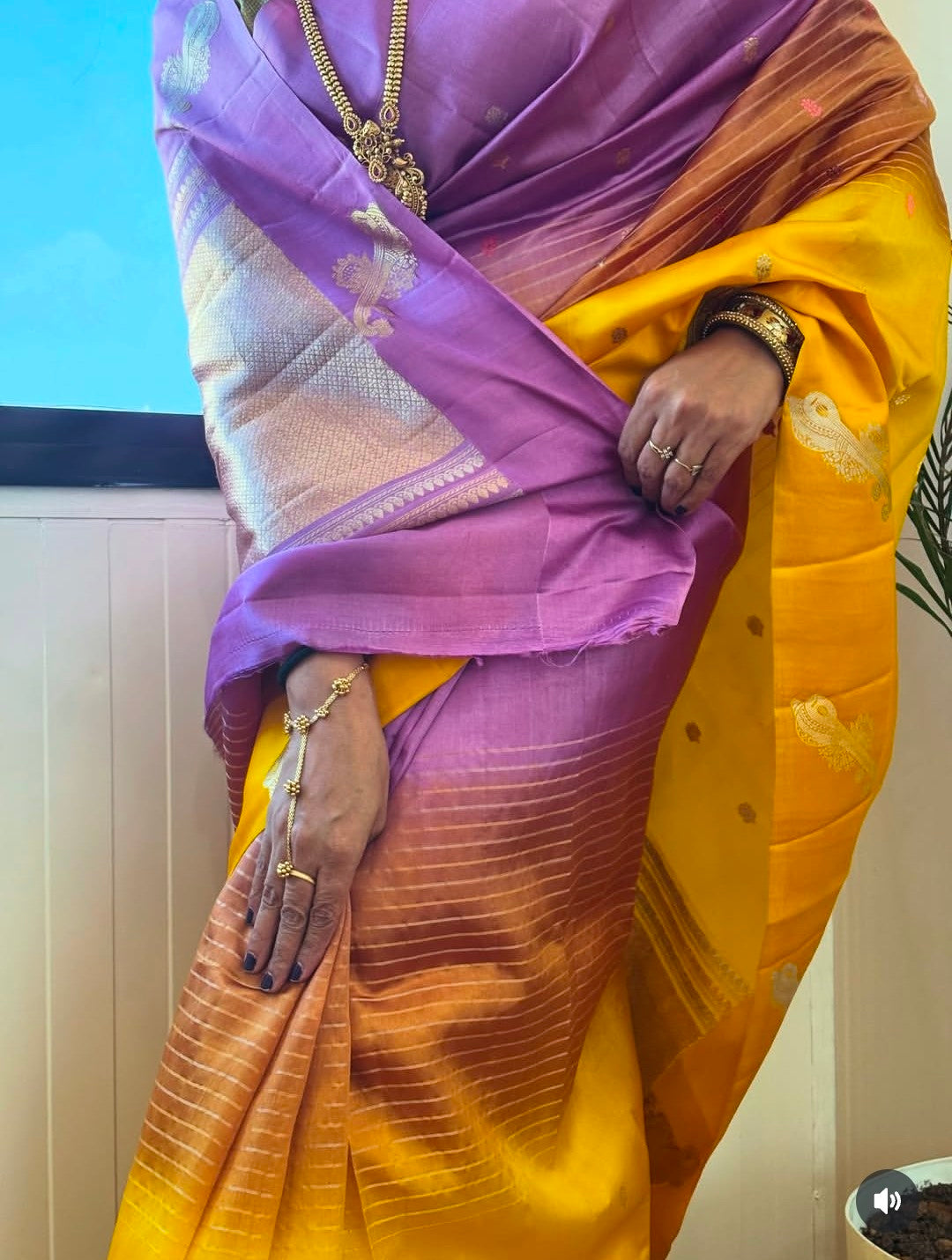 Pure Raw mango Silk saree