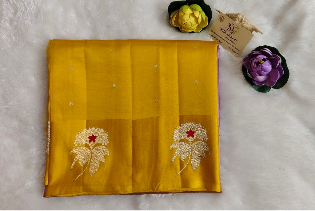 Pure Raw mango Silk saree