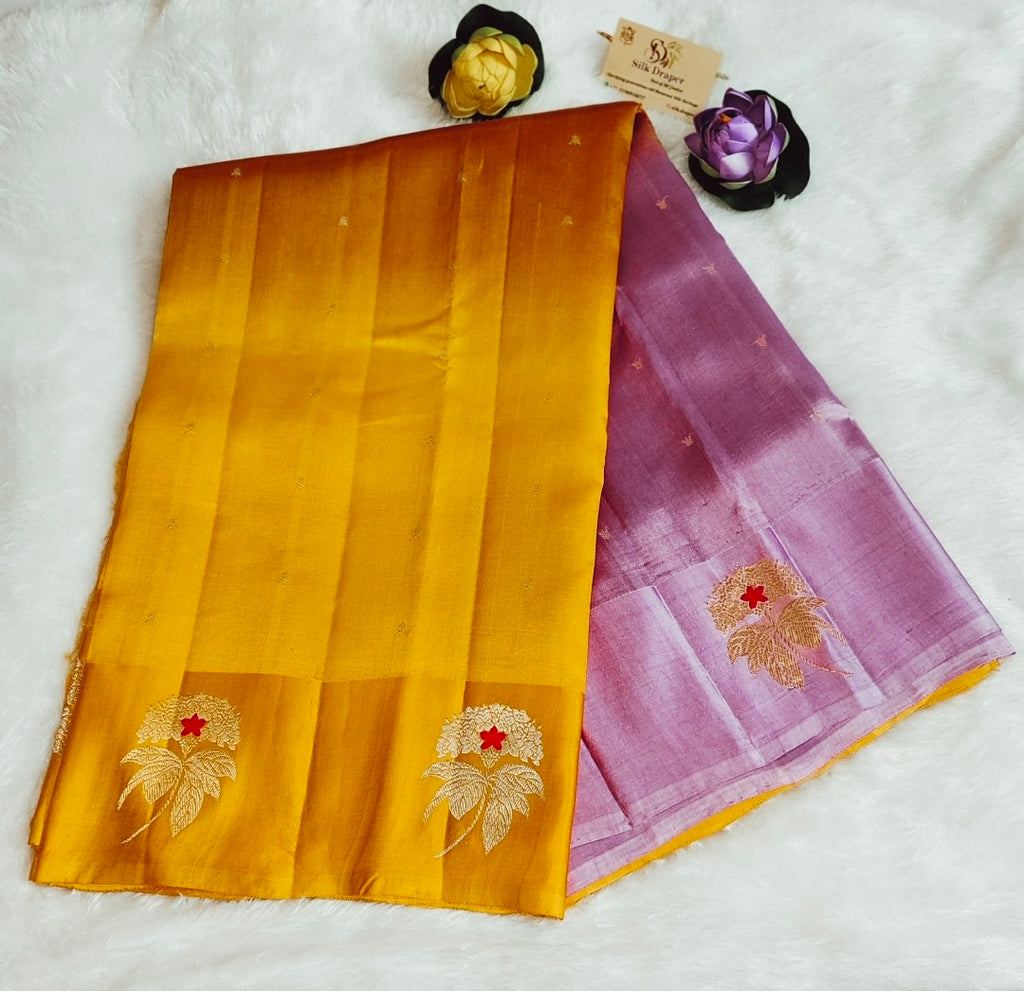 Pure Raw mango Silk saree