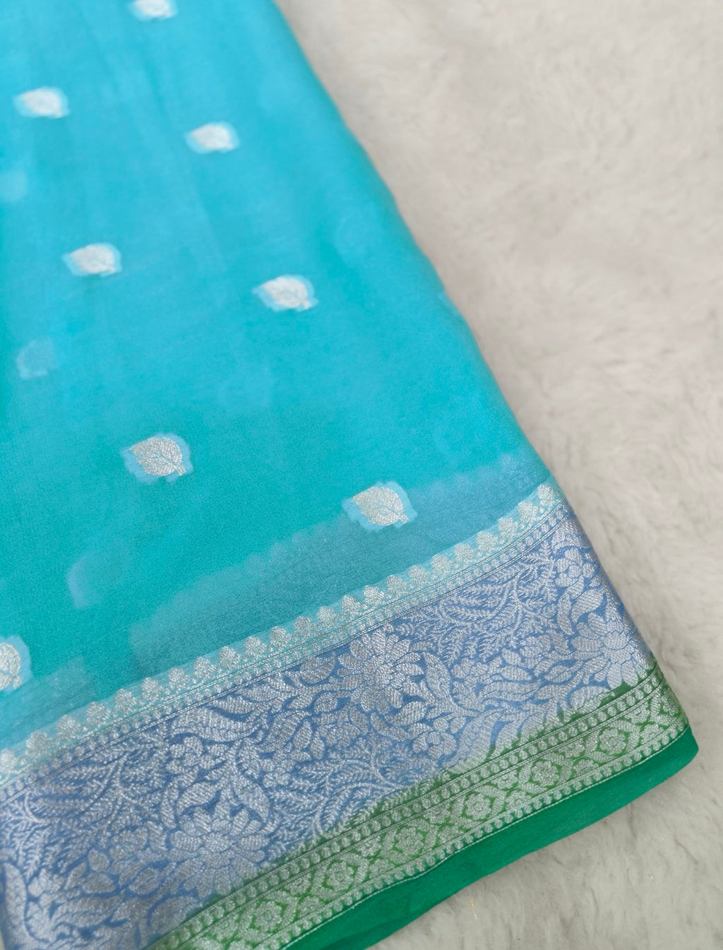 Banarasi pure khaddi chiffon saree