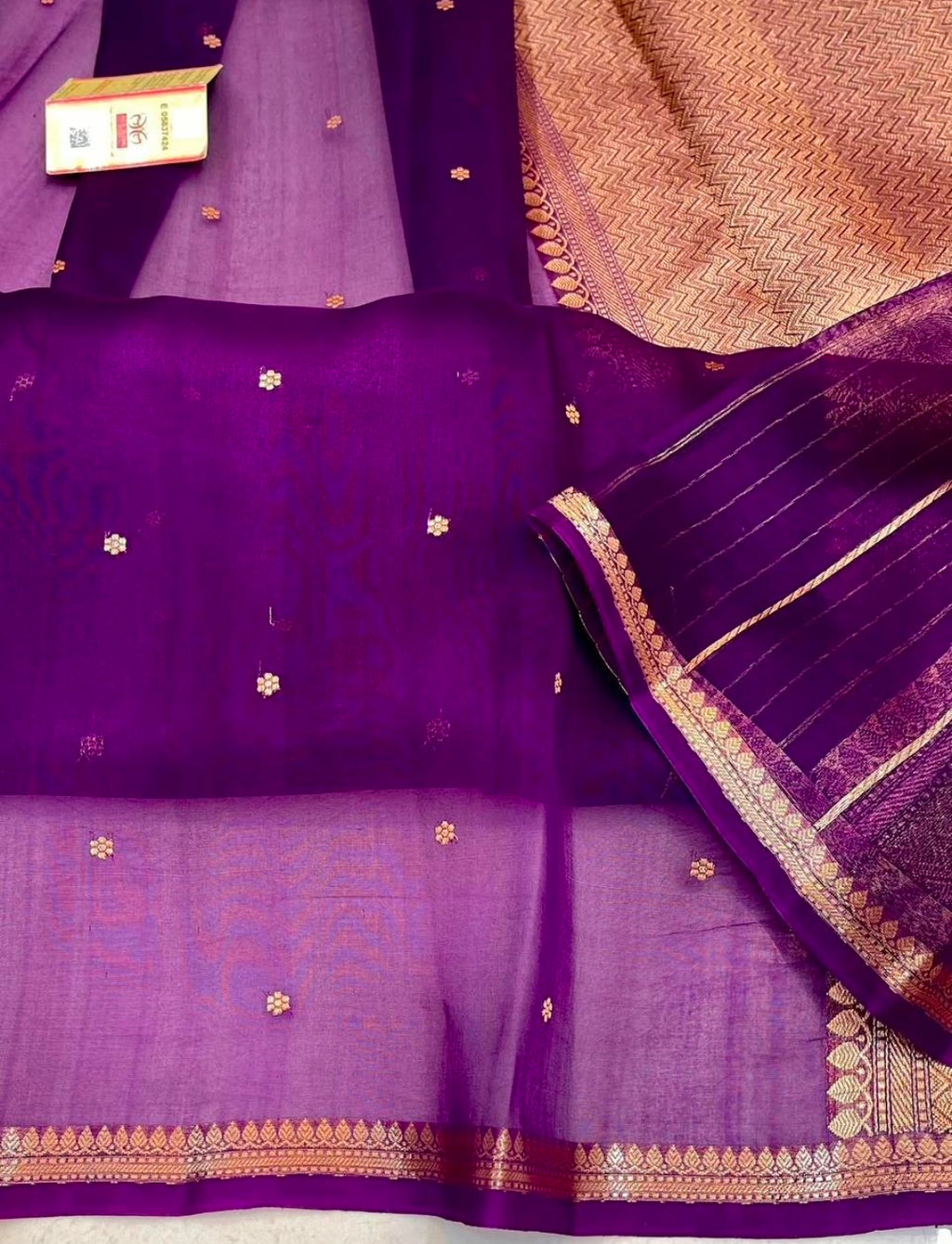Pure kora silk handwoven Saree