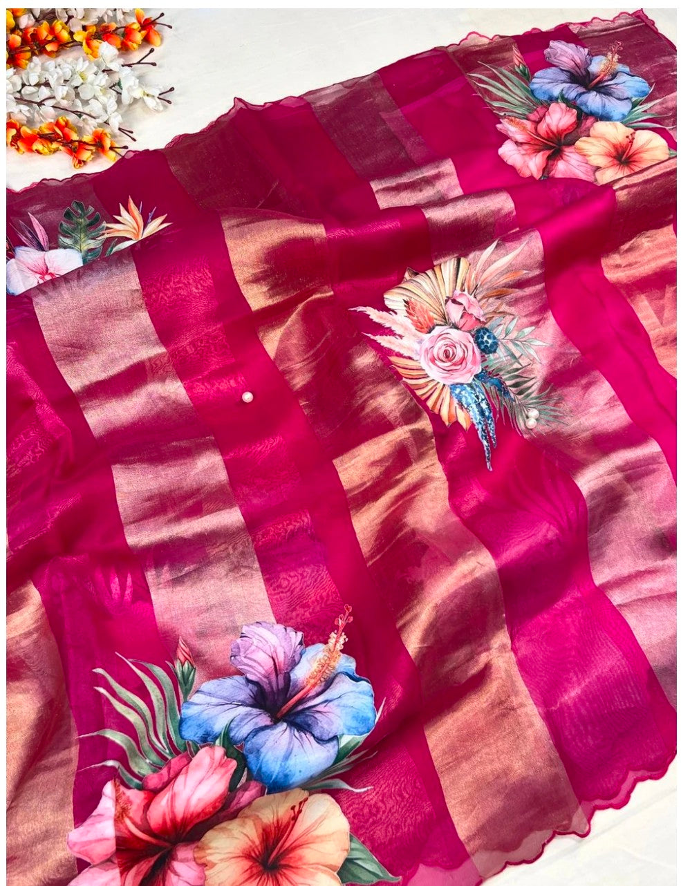 Pure Kora tissue silk saree