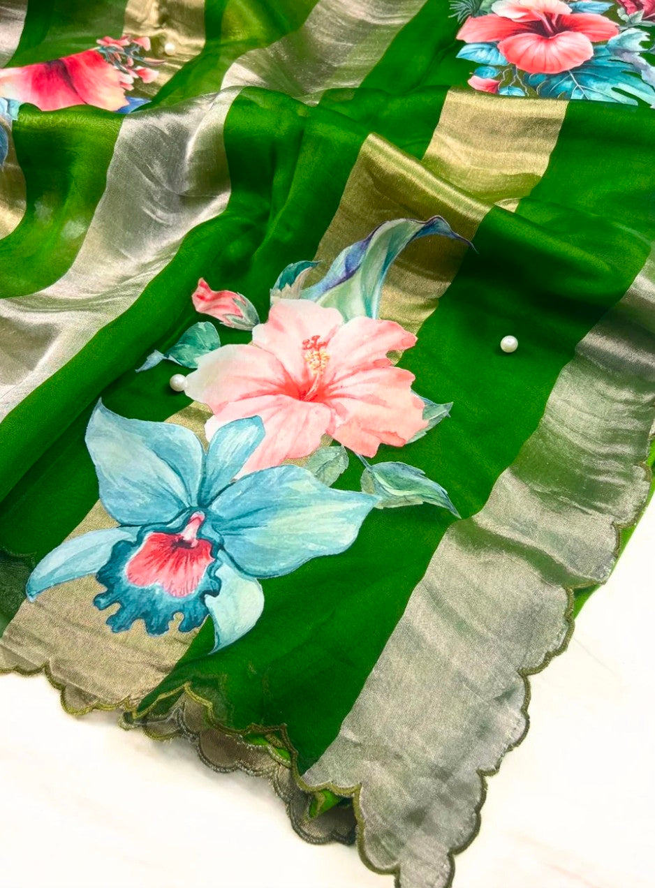 Pure Kora tissue silk saree