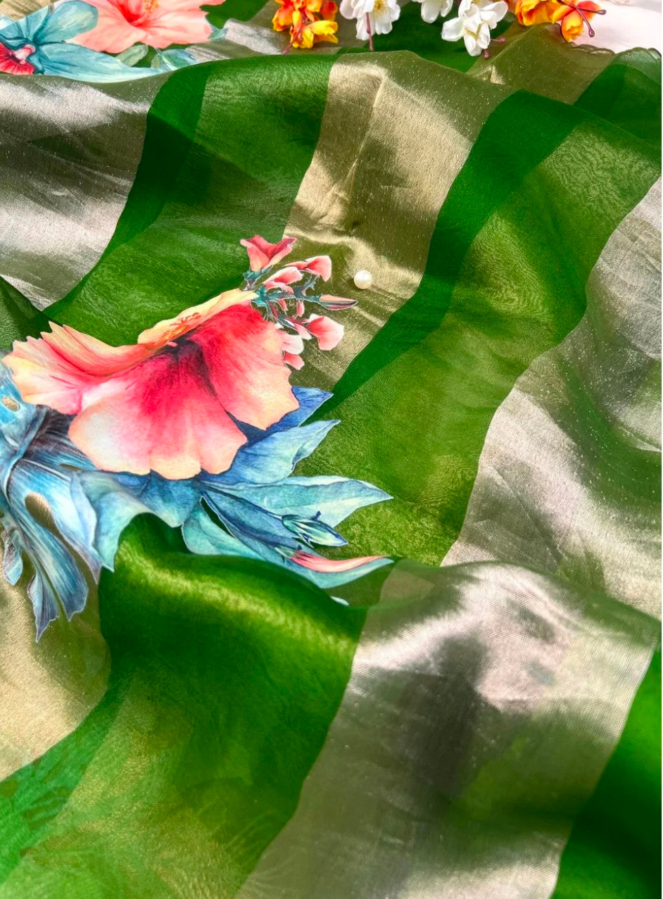 Pure Kora tissue silk saree