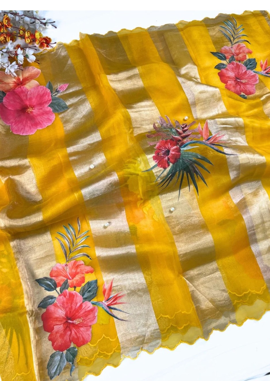 Pure Kora tissue silk saree