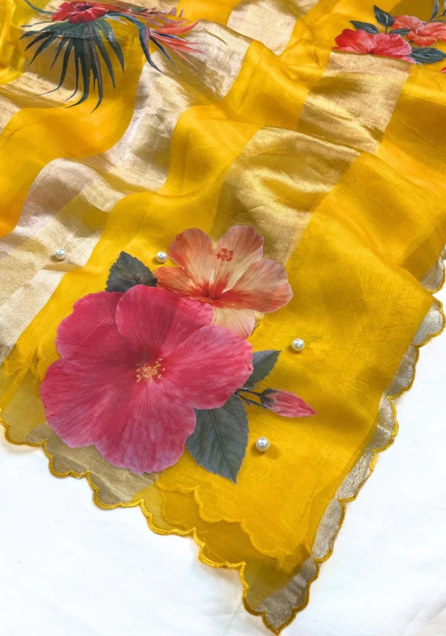 Pure Kora tissue silk saree