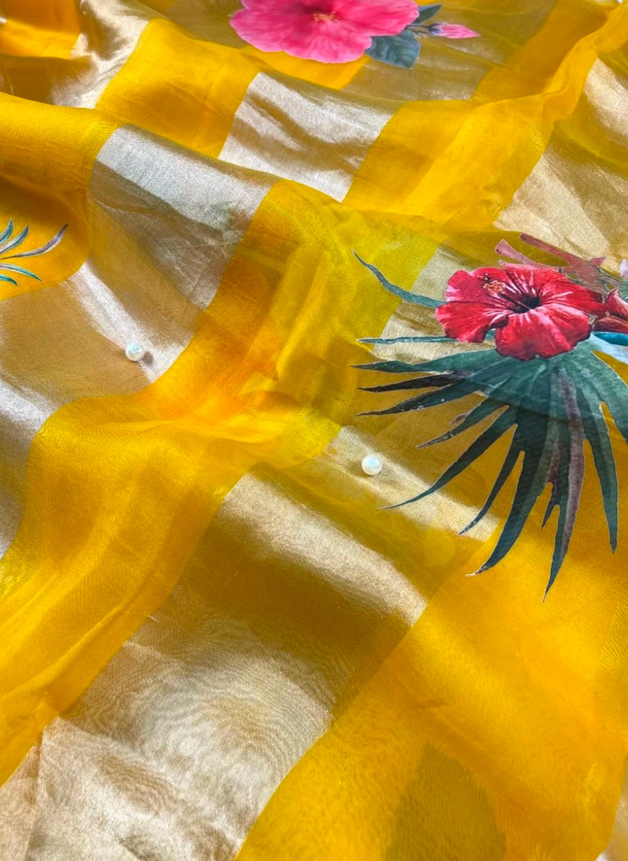 Pure Kora tissue silk saree