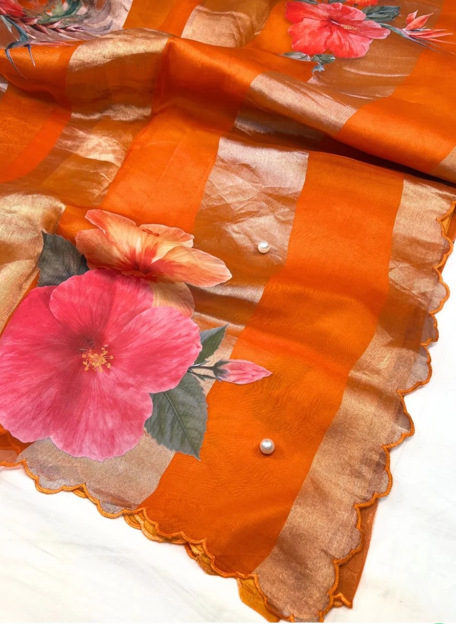 Pure Kora tissue silk saree