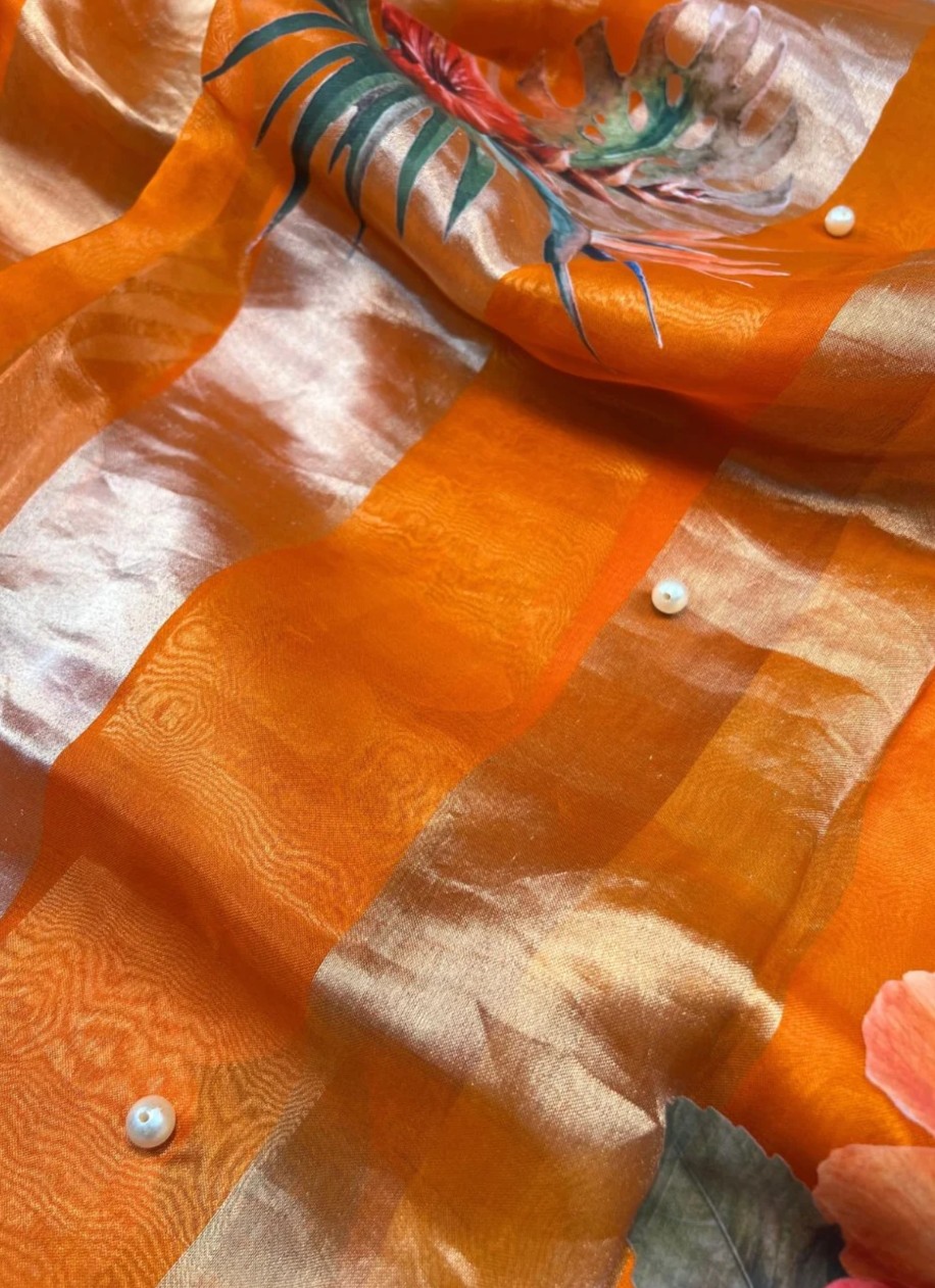 Pure Kora tissue silk saree