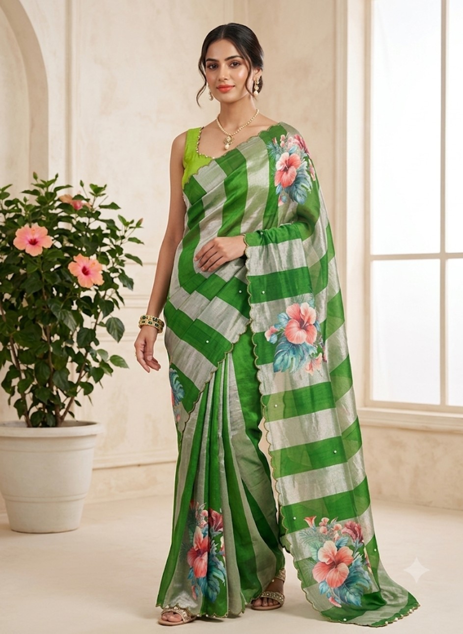 Pure Kora tissue silk saree