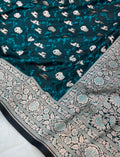 Banarasi mashru silk saree in shikargah pattern