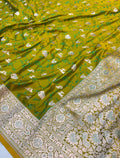 Banarasi mashru silk saree in shikargah pattern