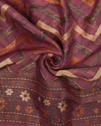 Pure Banarasi Khaddi Chiffon Saree with Antique Zari