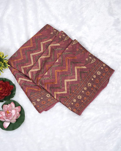 Pure Banarasi Khaddi Chiffon Saree with Antique Zari