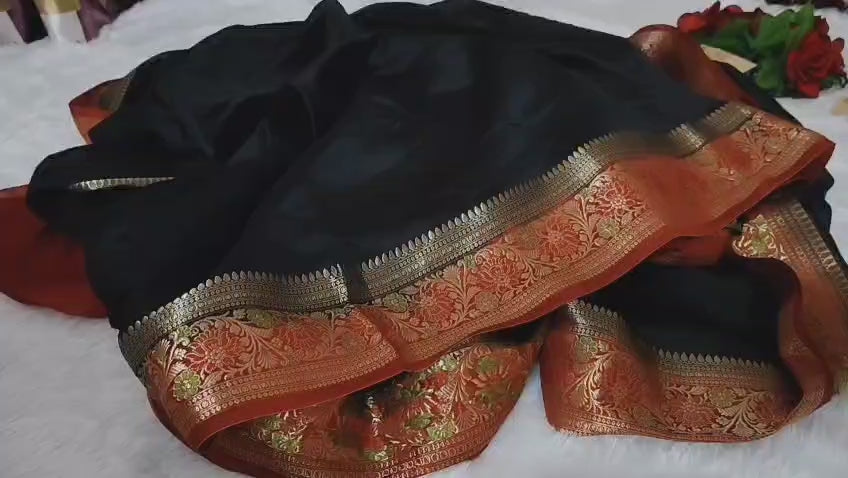 Pure dupion silk saree